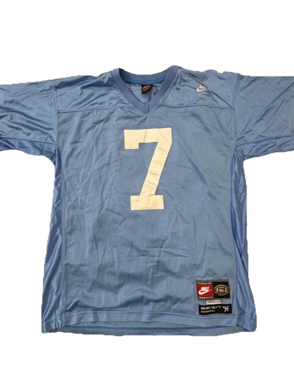 Vintage Y2K Nike RARE Michael Vick 7 Ferguson HS Football Jersey XL Blue